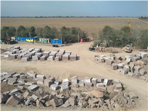 Rosso Santiago Red Granite Blocks