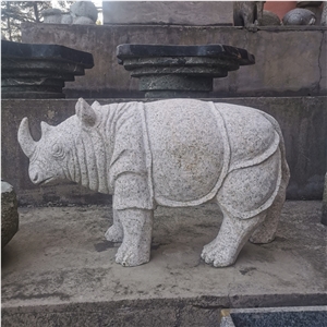Stone Animal Statue Rhinoceros Statue Decorative Stone Animal Statue Rhinoceros Statue Decorative