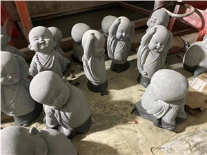 Bluestone Small Monks Sculptures Stone Artwork