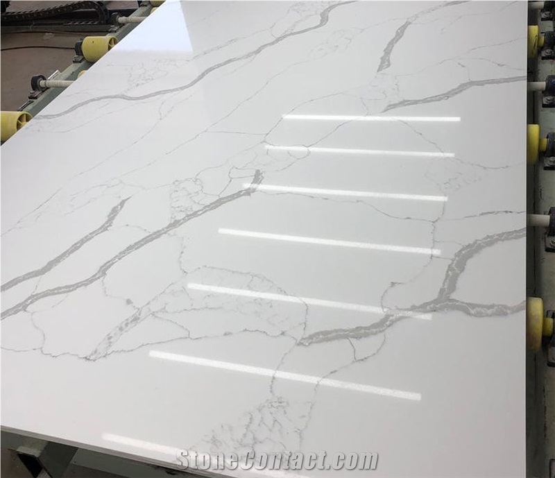 Stunning Calacatta Laza Quartz Slabs
