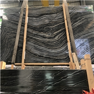 Ancient Wood Vein Marble Slab Black Marble Tiles