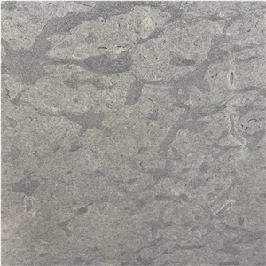 Angola Grey Limestone Slab For Exterior Wall Cladding