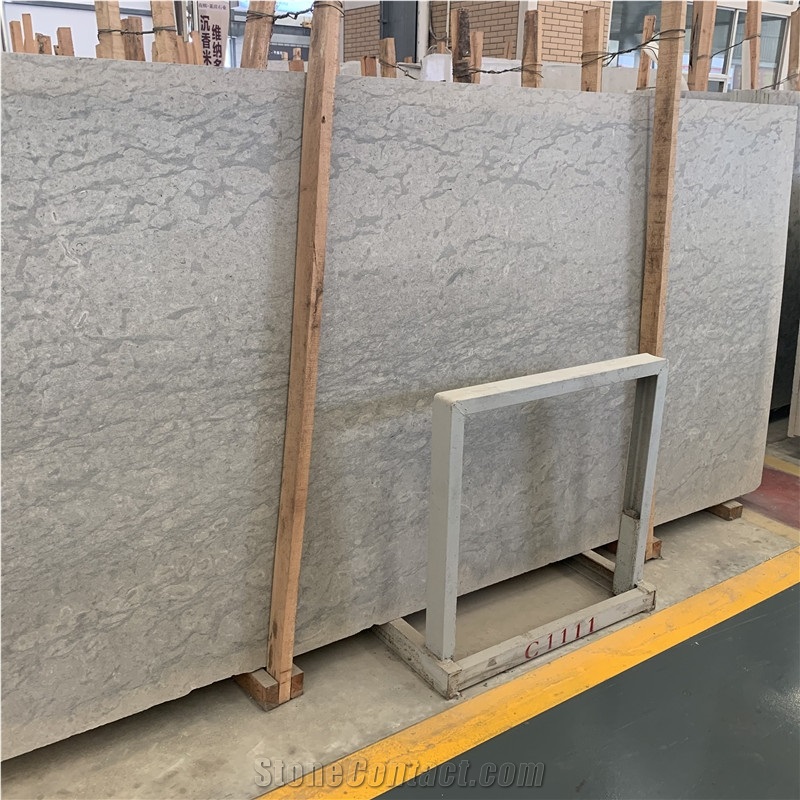 Angola Grey Limestone Slab For Exterior Wall Cladding