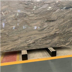 Beautiful Fusion Blue Quartzite Slab For Hotel Design