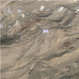 Beautiful Fusion Blue Quartzite Slab For Hotel Design