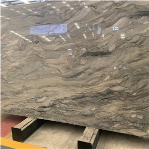 Beautiful Fusion Blue Quartzite Slab For Hotel Design