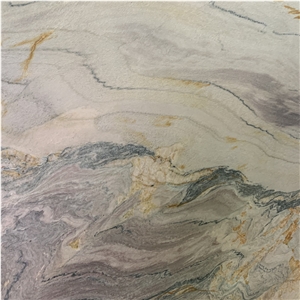 Aquarella Macaubas Quartzite Slab For Hotel Wall Design
