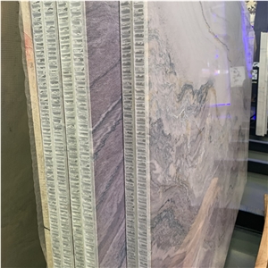 Aquarella Macaubas Quartzite Slab For Hotel Wall Design