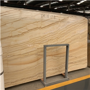 High Quality Polished Yellow Marble Slab For Wall