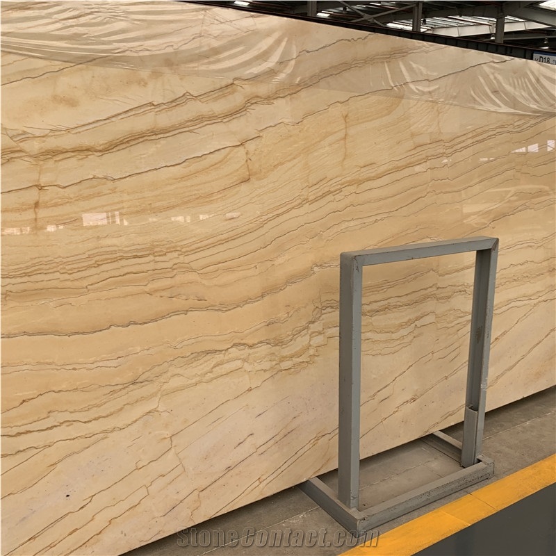 High Quality Polished Yellow Marble Slab For Wall