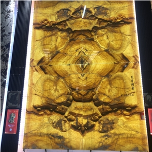 Luxury Brown Onyx with Black Veins Slabs