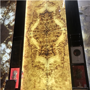 Luxury Brown Onyx with Black Veins Slabs