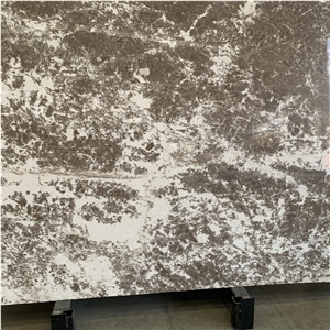 Natural White And Brown Marble Slab For Wall Decor