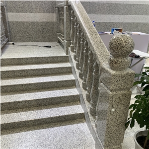 White Granite Stairs For Hotel And Villa Project