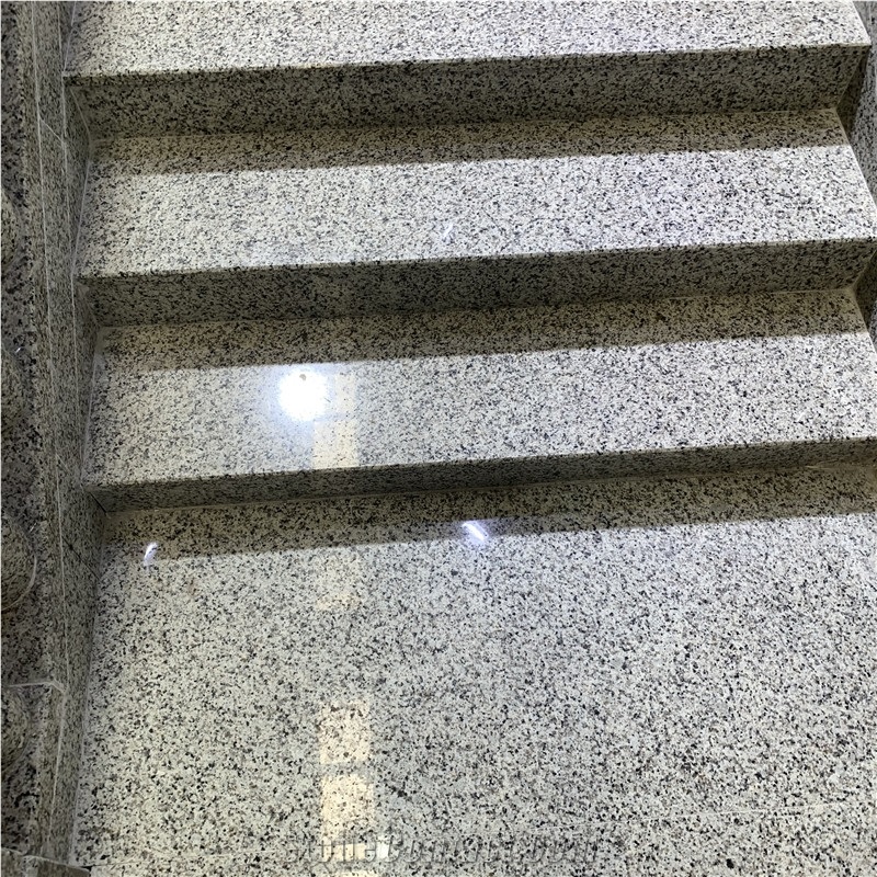 White Granite Stairs For Hotel And Villa Project