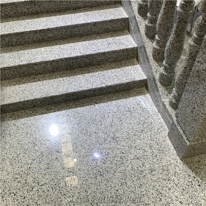 White Granite Stairs For Hotel And Villa Project