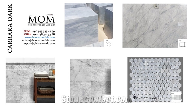 Carrara Dark Marble Slabs