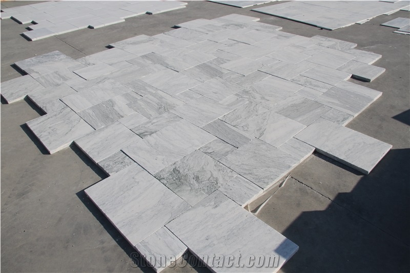French Pattern Set Green Oasis Marble Brushed Tile