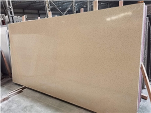Cheap Cost Starfish Beige Color Quartz Stone Slabs