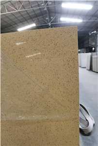 Cheap Cost Starfish Beige Color Quartz Stone Slabs