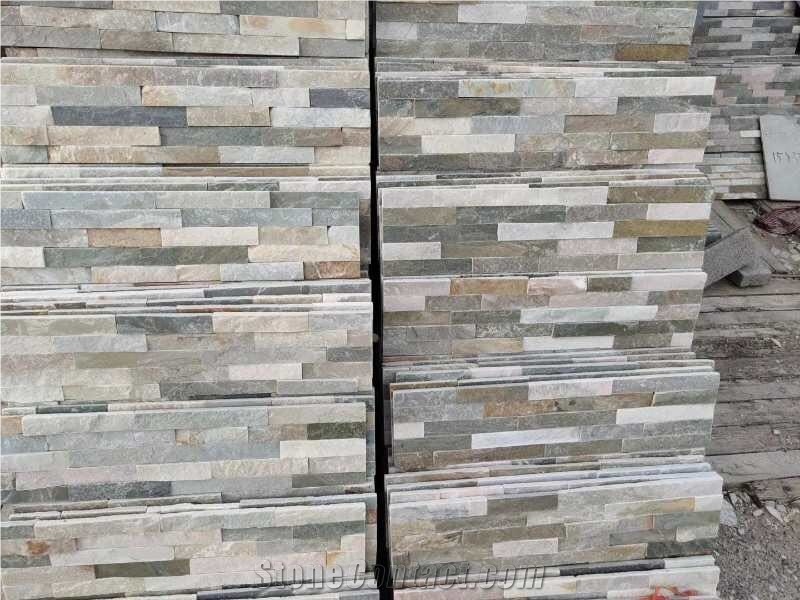 Multicolor Rusty Cultured Stone Thin Veneer Tiles