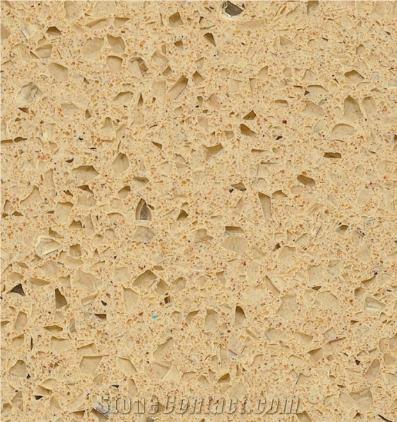 Starfish Beige Sparkle Quartz Kitchen Countertops