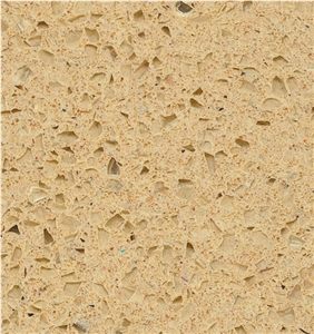 Starfish Beige Sparkle Quartz Kitchen Countertops