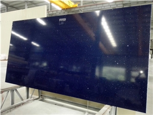 Starfish Blue Sparkling Quartz Slab for Countertop