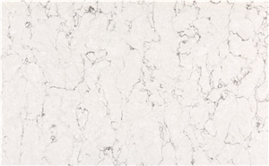 White Arabesque-Nebula Alpha Quartz Colours Slabs