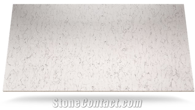 White Arabesque Nebula Alpha Quartz Stone Slabs