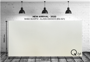Alaska Bianco Quartz Slabs