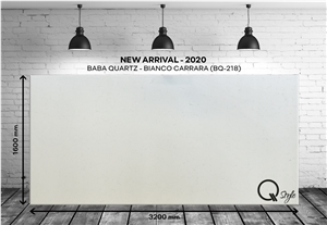 Bianco Carrara Quartz Slabs