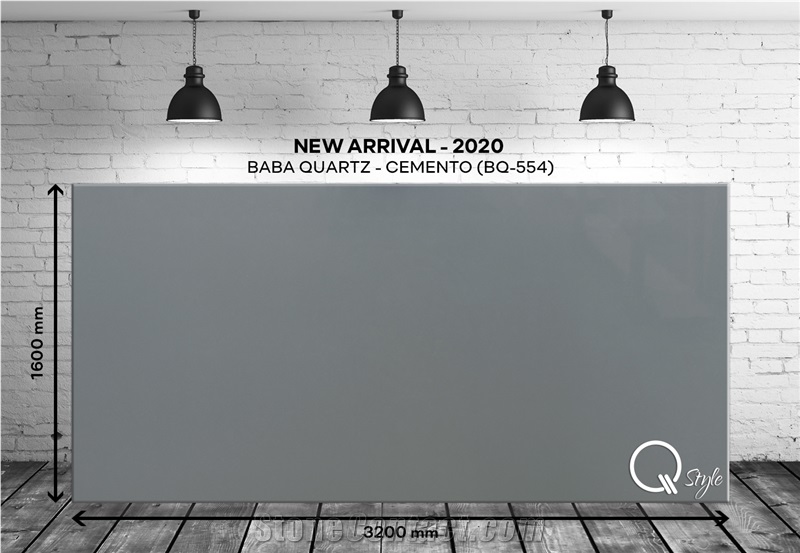 Cemento Grey Quartz Slabs