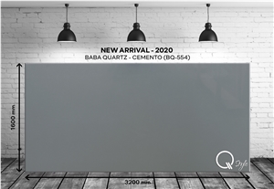 Cemento Grey Quartz Slabs