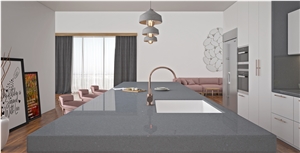 Cemento Grey Quartz Slabs