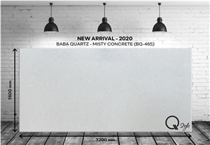 Misty Concrete Quartz Slabs