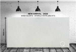 Sparkle White Quartz Slabs