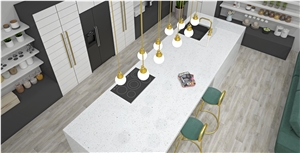 Sparkle White Quartz Slabs