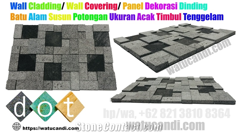 Black Lava Wall Cladding Wall Covering Panels