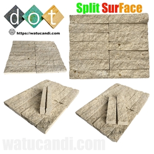 Paras Gold Yogya Limestone Split Face Wall Surface Stone