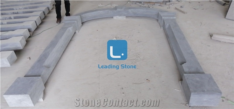 Chinese Blue Limestone Sanded Door Frame Arch
