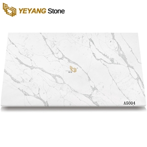 Polished Gray Vein with White Bottom Quartz Slabs