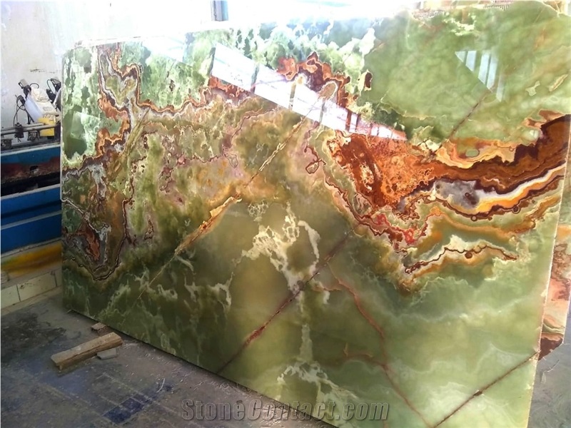 Multi Green Onyx Slabs
