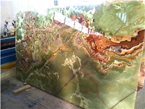 Multi Green Onyx Slabs