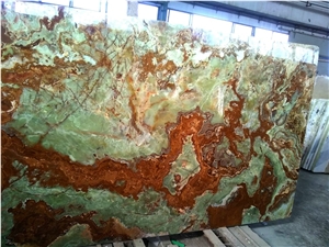 Multi Green Onyx Slabs