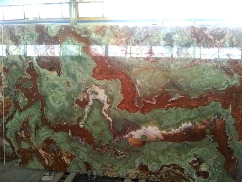 Multi Green Onyx Slabs