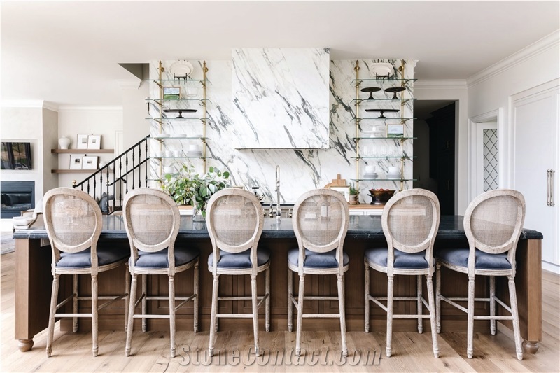 Calacatta Capri Marble,Black Soapstone Kitchen Top