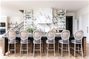 Calacatta Capri Marble,Black Soapstone Kitchen Top