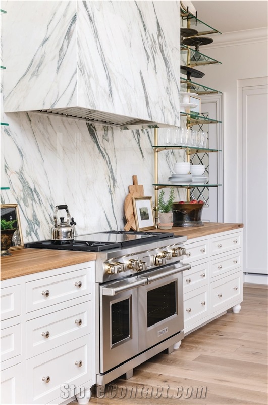Calacatta Capri Marble,Black Soapstone Kitchen Top