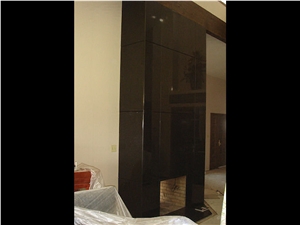 Galaxy Black Granite Flat Fireplace Surround